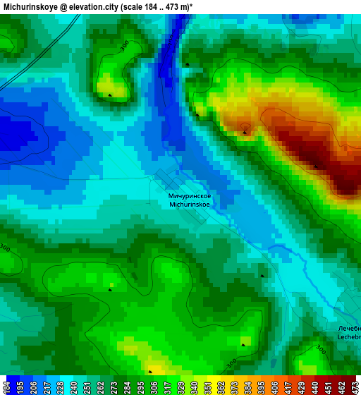 Michurinskoye elevation map