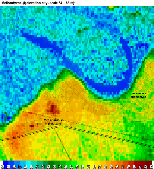 Melioratyvne elevation map