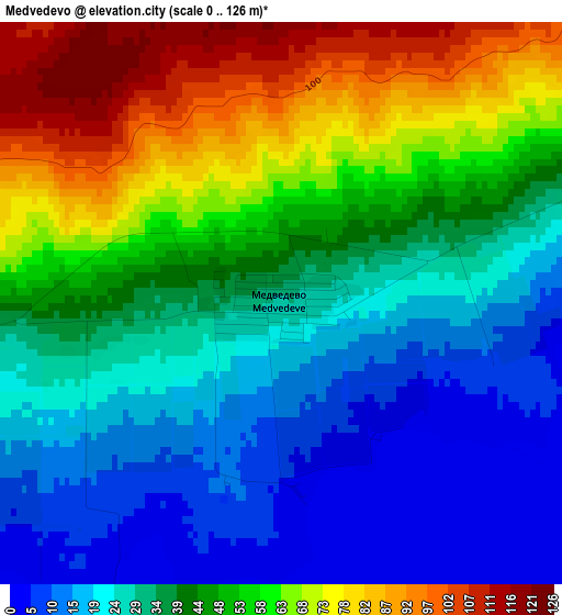 Medvedevo elevation map