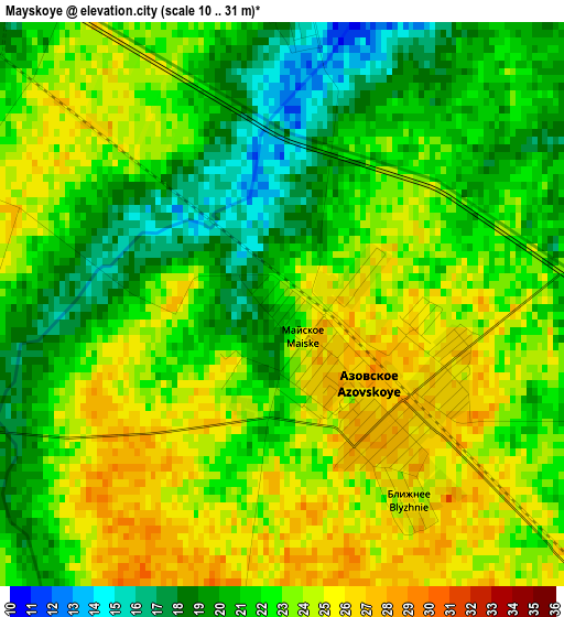 Mayskoye elevation map