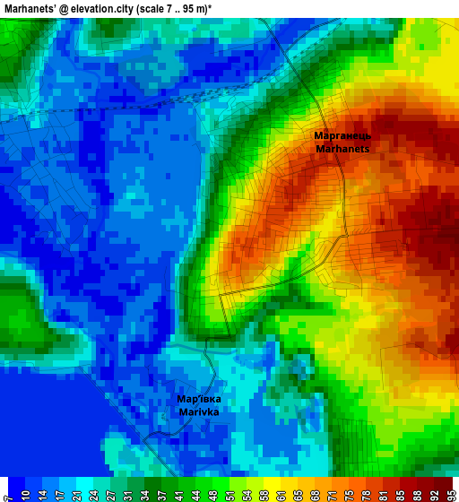 Marhanets’ elevation map