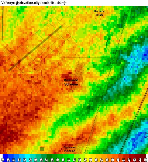 Vol’noye elevation map