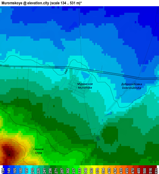 Muromskoye elevation map