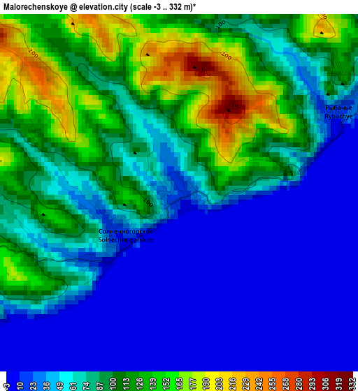 Malorechenskoye elevation map