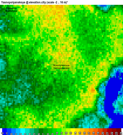 Yasnopolyanskoye elevation map