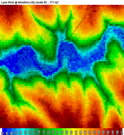 Lysa Hora elevation map