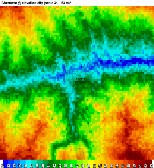 Chernovo elevation map