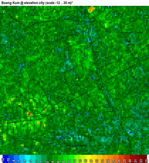 Bueng Kum elevation map