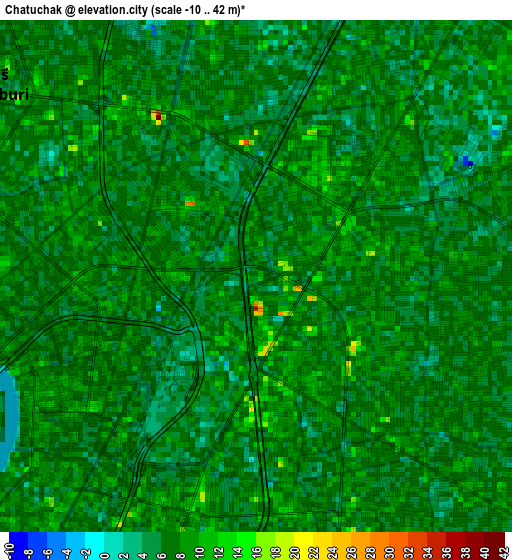 Chatuchak elevation map