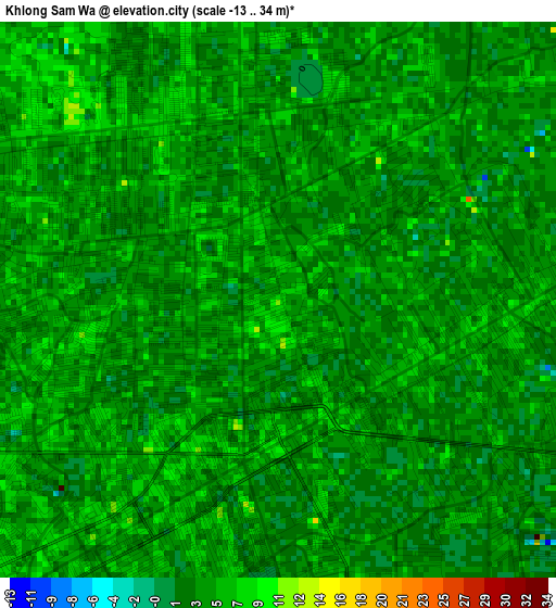Khlong Sam Wa elevation map