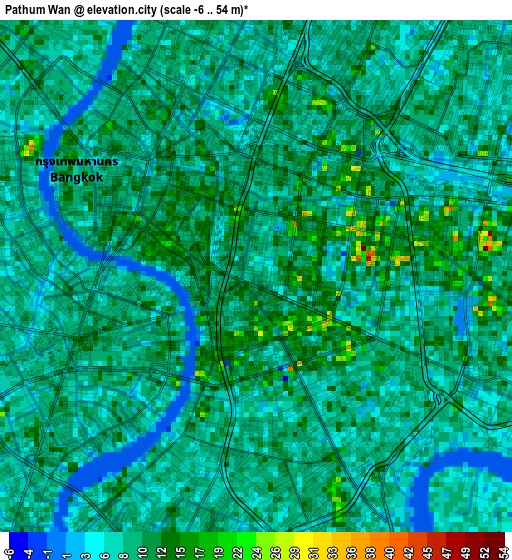 Pathum Wan elevation map