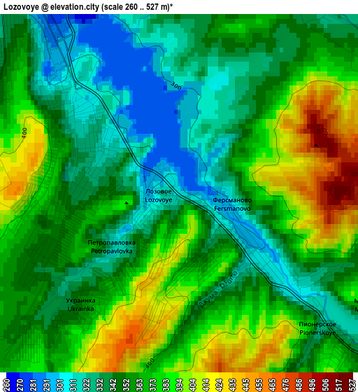 Lozovoye elevation map