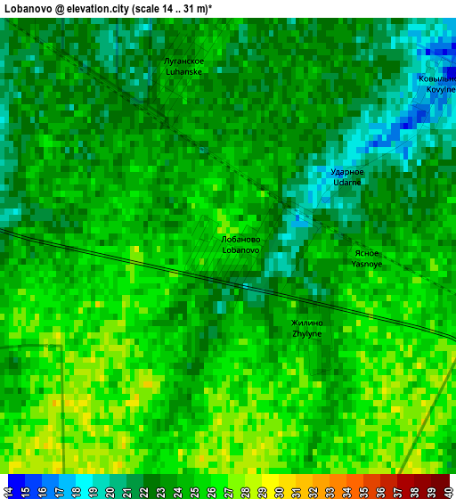 Lobanovo elevation map