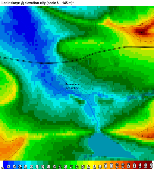 Leninskoye elevation map