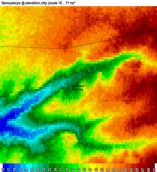 Geroyskoye elevation map