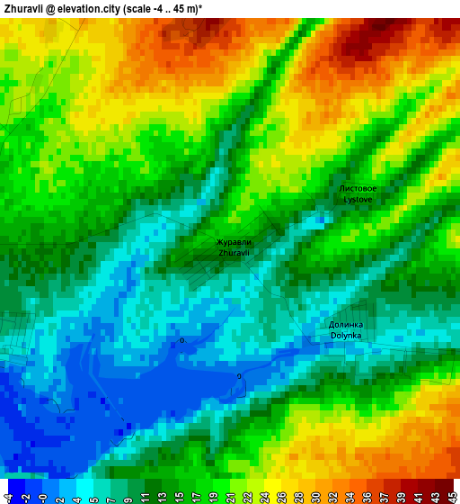 Zhuravli elevation map