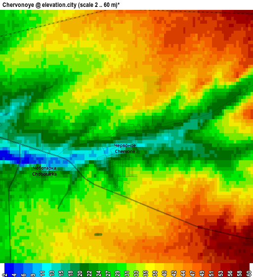 Chervonoye elevation map