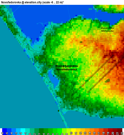 Novofedorovka elevation map