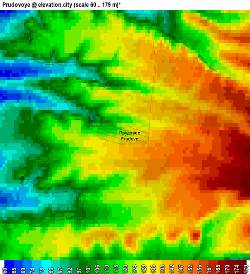 Prudovoye elevation map