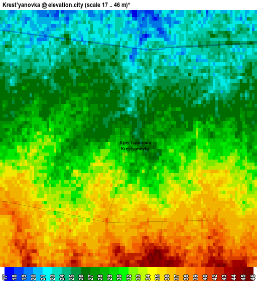 Krest’yanovka elevation map