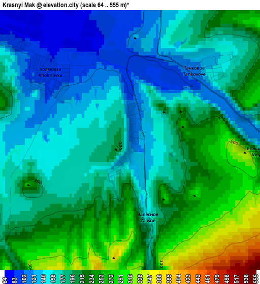 Krasnyi Mak elevation map