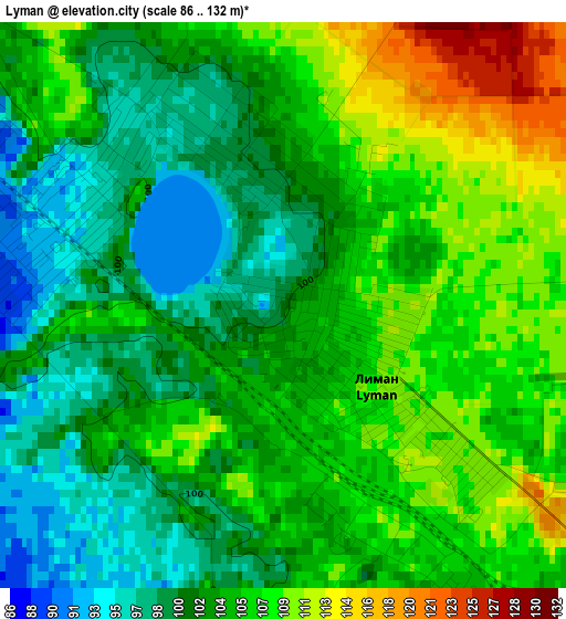 Lyman elevation map