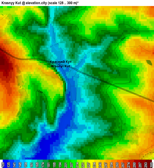 Krasnyy Kut elevation map