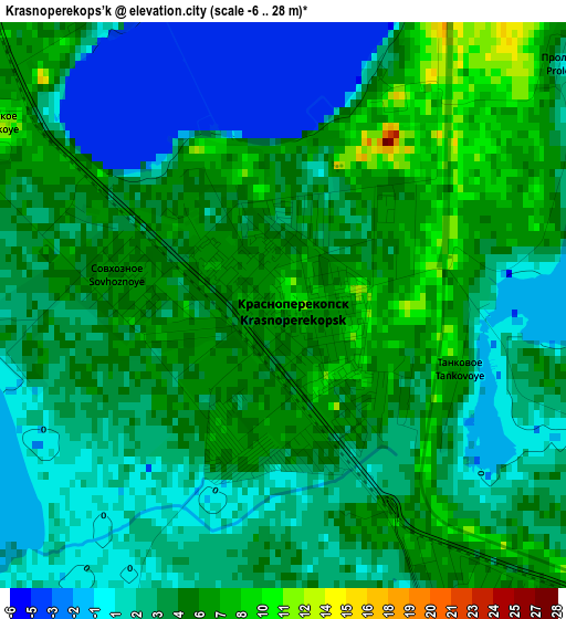 Krasnoperekops’k elevation map