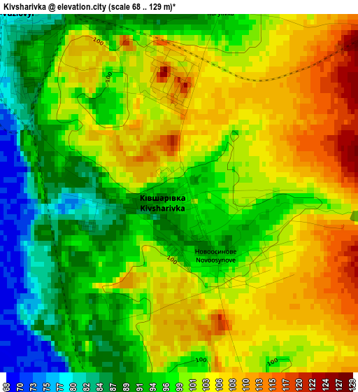 Kivsharivka elevation map