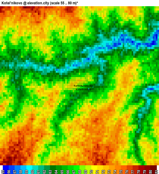 Kotel’nikovo elevation map