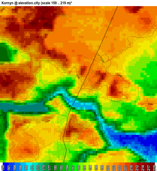 Kornyn elevation map