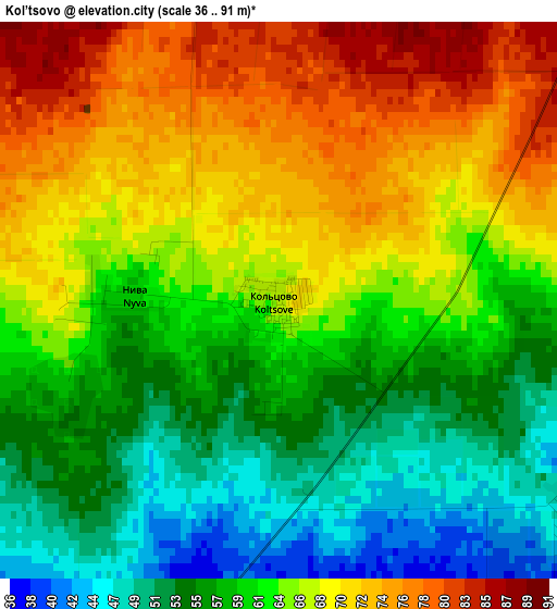 Kol’tsovo elevation map