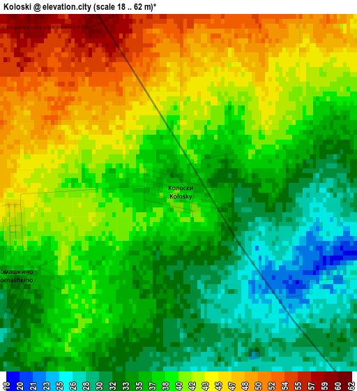 Koloski elevation map