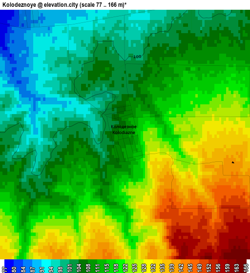 Kolodeznoye elevation map