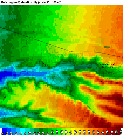 Kol’chugino elevation map