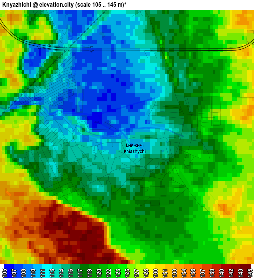 Knyazhichi elevation map