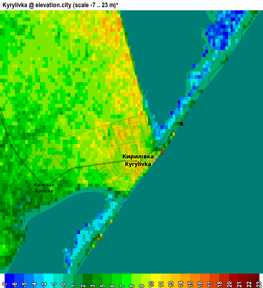 Kyrylivka elevation map