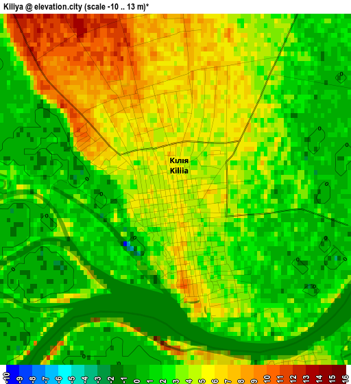 Kiliya elevation map