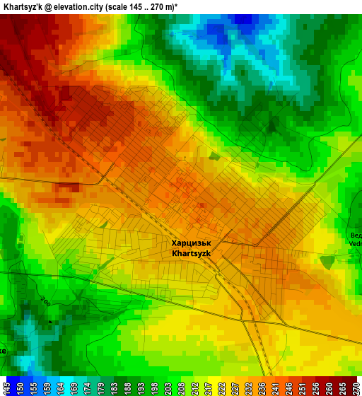 Khartsyz’k elevation map