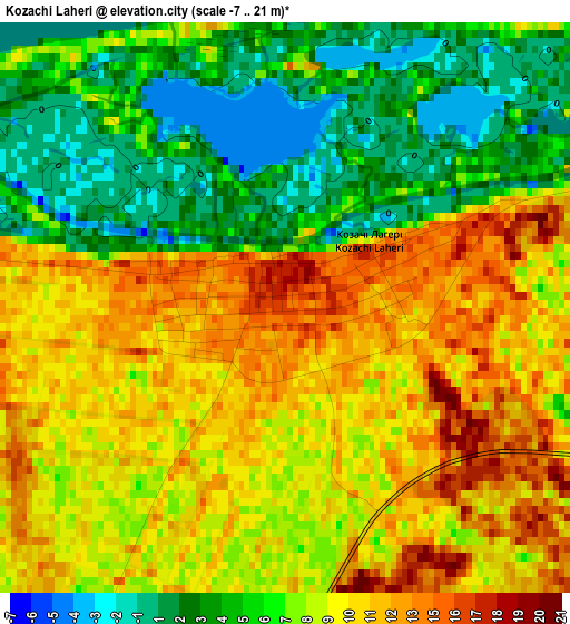 Kozachi Laheri elevation map