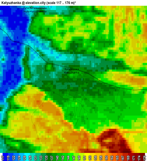 Katyuzhanka elevation map