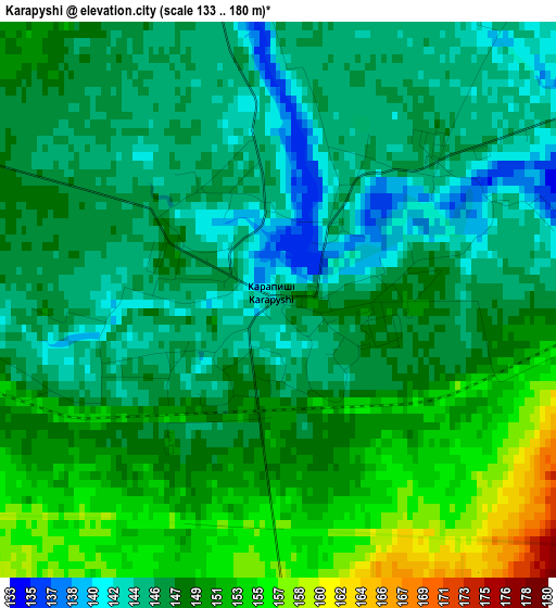 Karapyshi elevation map