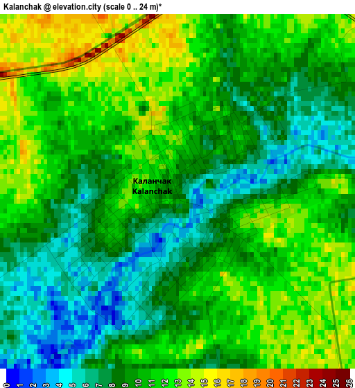 Kalanchak elevation map