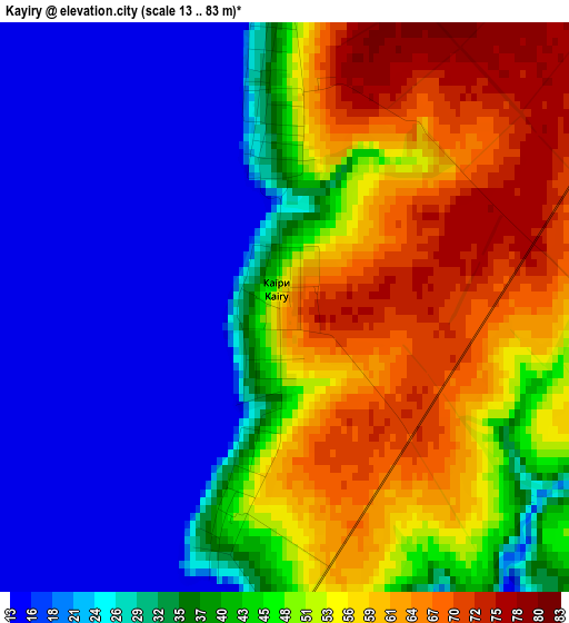 Kayiry elevation map