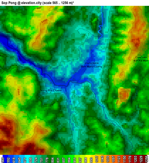 Sop Pong elevation map