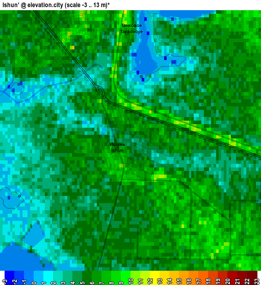 Ishun’ elevation map