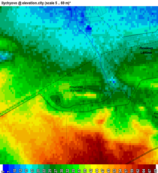 Ilychyovo elevation map