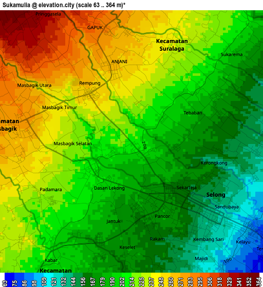 Sukamulia elevation map