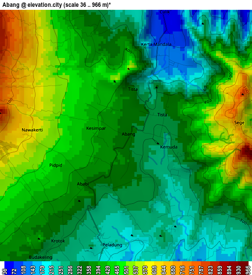 Abang elevation map