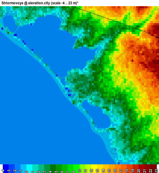 Shtormovoye elevation map